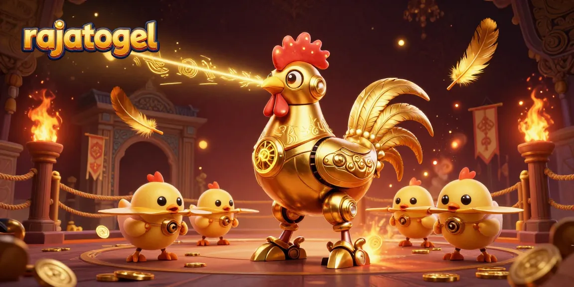 Menang dengan rajatogel melalui robot ayam emas futuristik yang unik dan drone anak ayam.