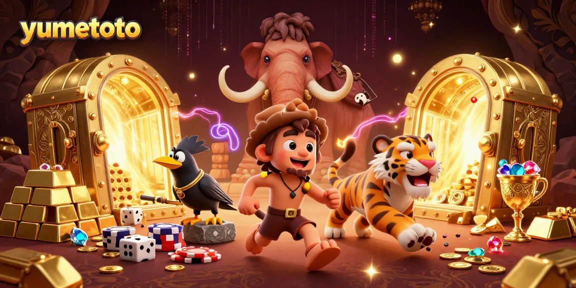 Bet on yumetoto at a lively prehistoric casino with vibrant treasures and fun characters!