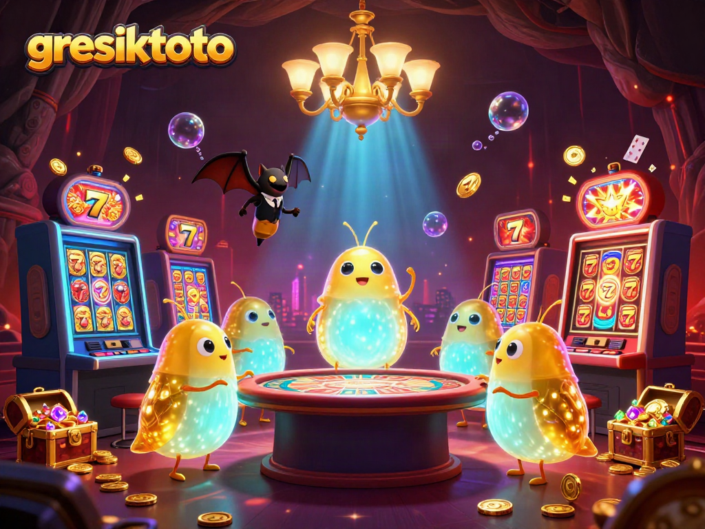 GRESIKTOTO menghadirkan pengalaman unik dalam kasino online dengan cahaya bioluminescent dari serangga dan mesin slot yang memikat.