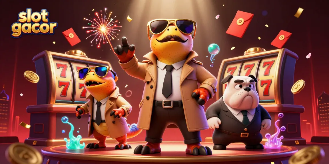 Rasakan sensasi slot gacor saat memasuki lounge VIP kasino dengan tiga raptor dan bouncer bulldog.