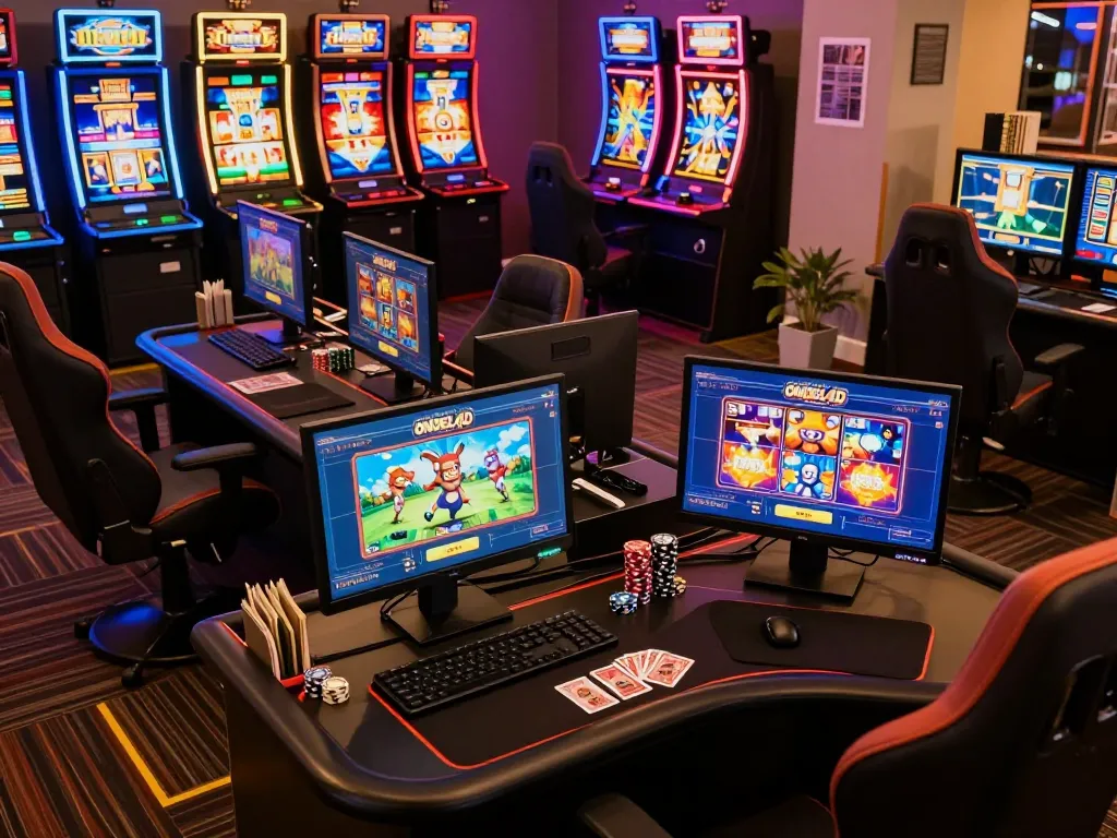 Engaging scene of a user enjoying ONDEL4D online slots for a profitable gaming experience