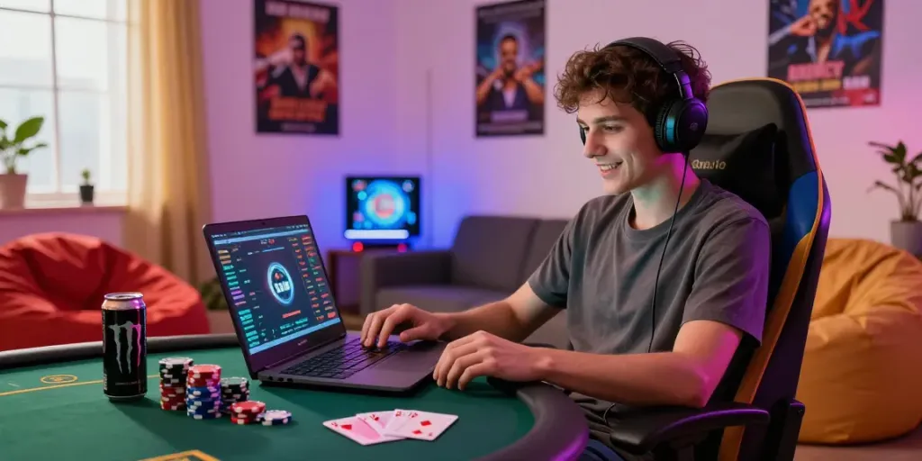 Immersive gaming scene with 2up.io highlighting a crypto gambling experience.