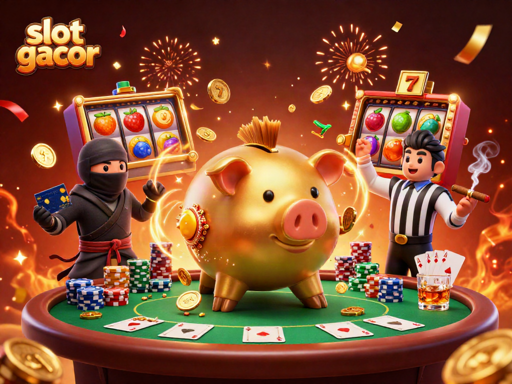 Engage in winning strategies with slot gacor in this vibrant, creative casino scene.
