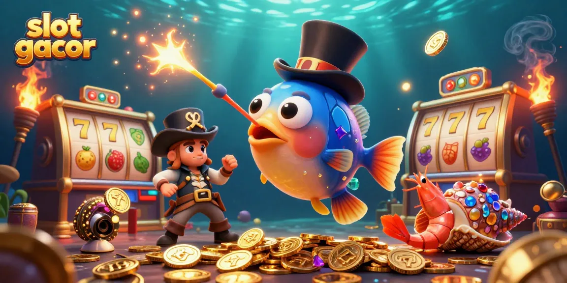 Menggapai kemenangan di slot gacor dengan kehadiran ikan pemancing 3D, udang bajak laut, dan siput harta karun.