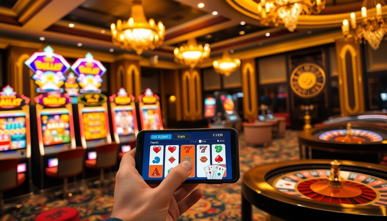 Engaging with the link alternatif slot interface in a vibrant online casino setting.