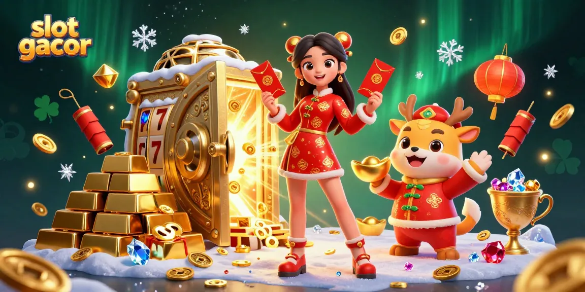 Experience the excitement of slot gacor with vibrant visuals and lucky symbols in this captivating casino scene.