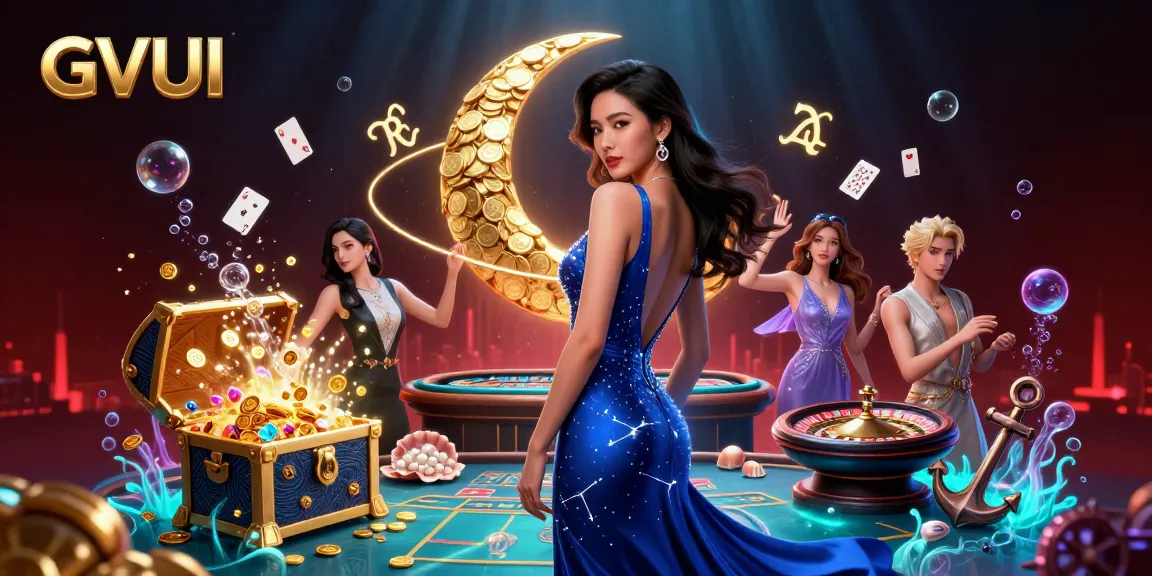 Engage with GVUI's thrilling casino experience featuring vibrant roulette and baccarat elements.