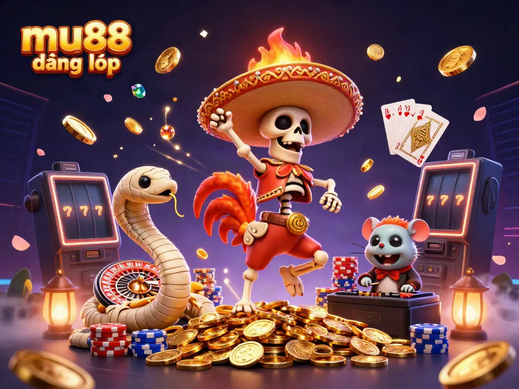 Engage in the vibrant action of mu88 đăng nhập with fun characters celebrating a jackpot.
