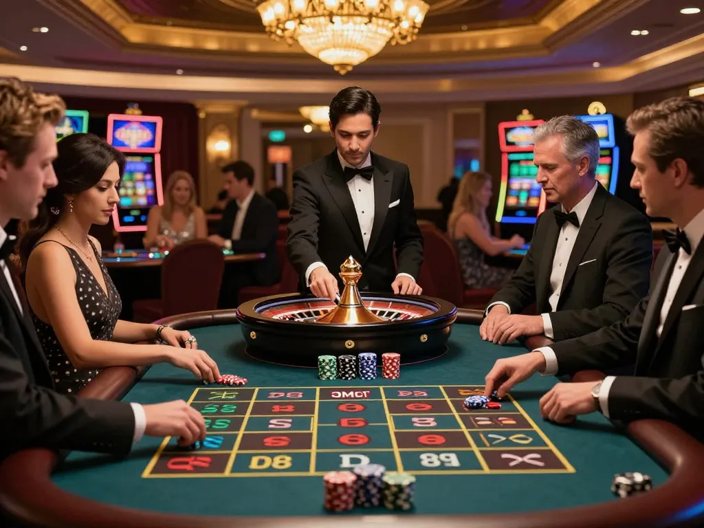 Players engage in thrilling roulette gameplay at SC88's stylish casino, showcasing excitement and strategy.