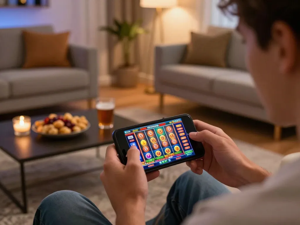 Play on IDC88JOKER slot game with vibrant reels and dynamic home atmosphere.