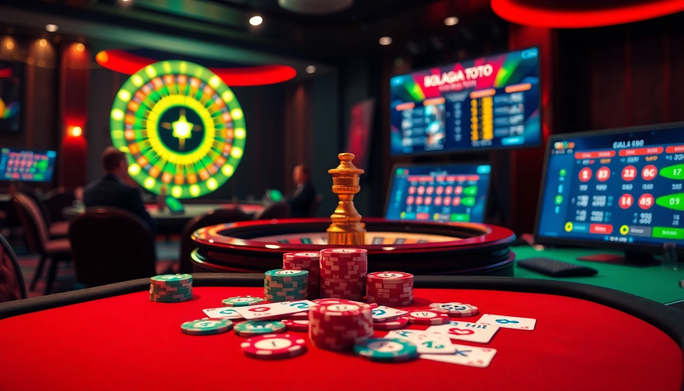 Engaging players with bolagila toto online gambling excitement at a luxurious casino.