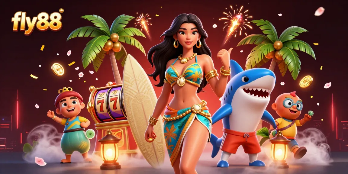 Play slots at fly88 with vibrant casino graphics and exciting gameplay elements.