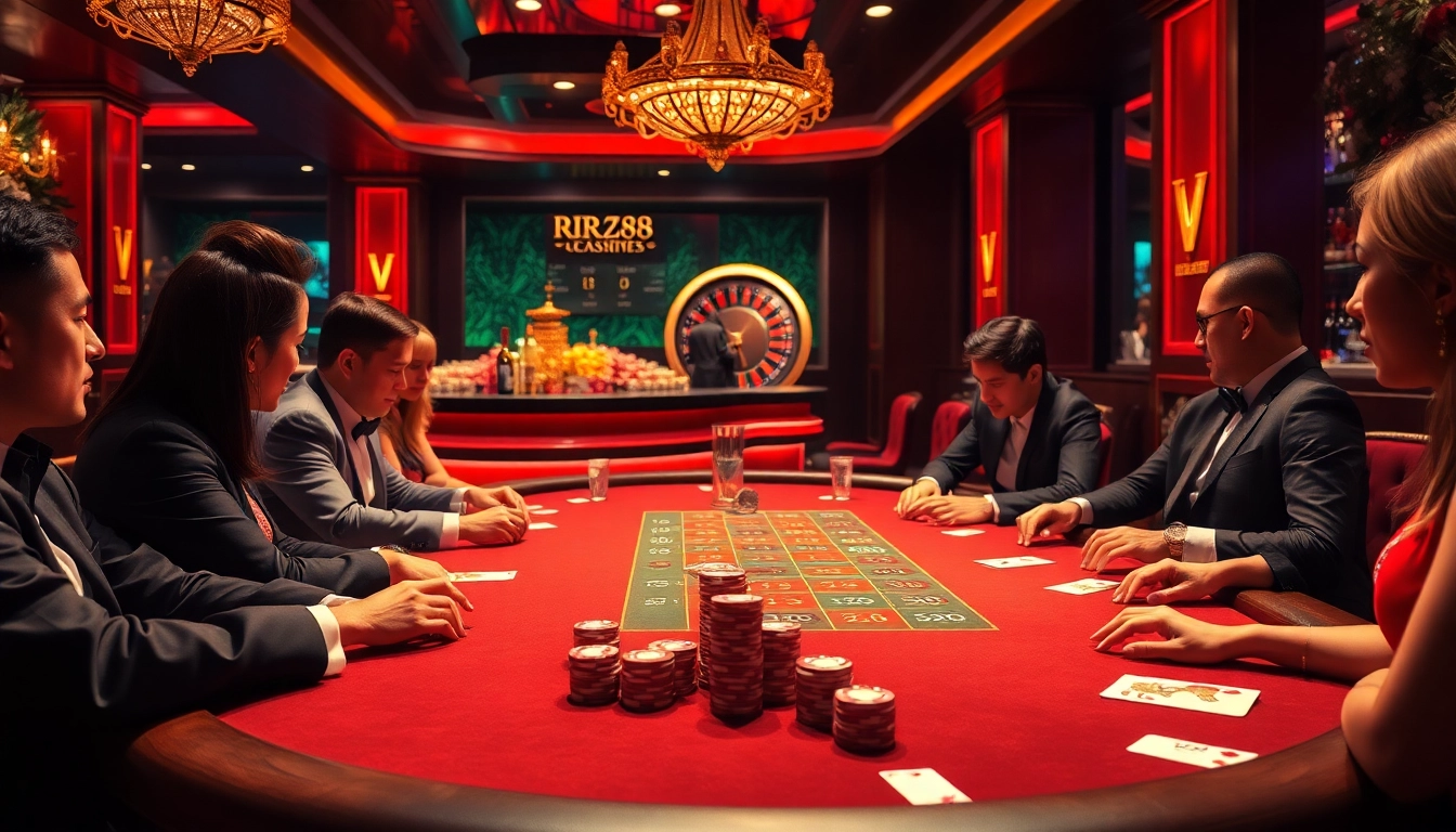 Experience the thrill of rr88 đăng nhập at a luxurious casino table with high-stakes gameplay.