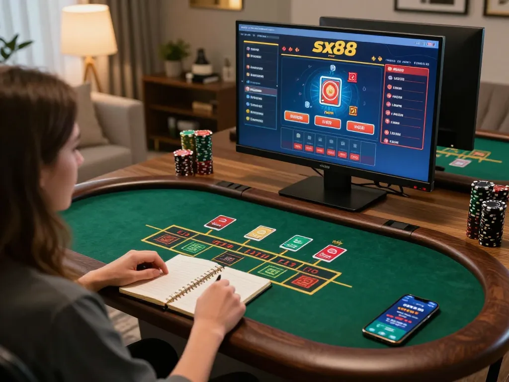 Explore engaging gameplay at sx88 with a live dealer blackjack game in a stylish home office