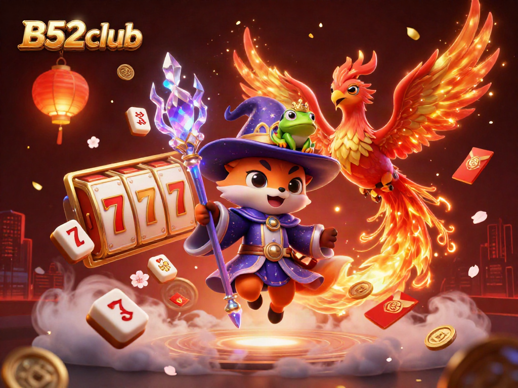 Engage with thrilling casino adventures at B52club through a mystical digital illustration