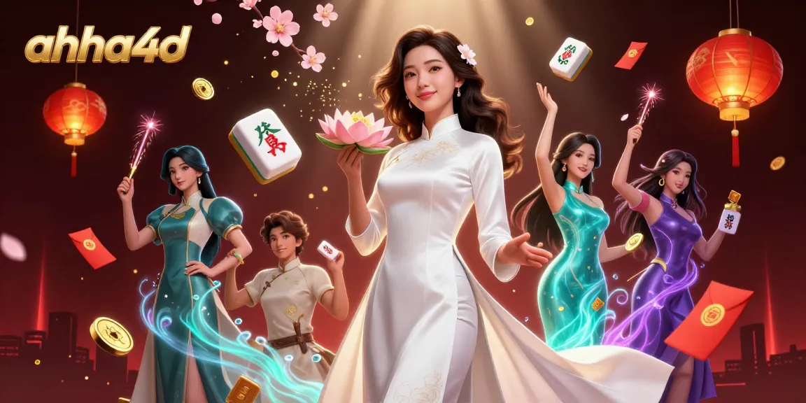Experience the excitement of ahha4d with vibrant visuals of Asian-themed gaming elements.