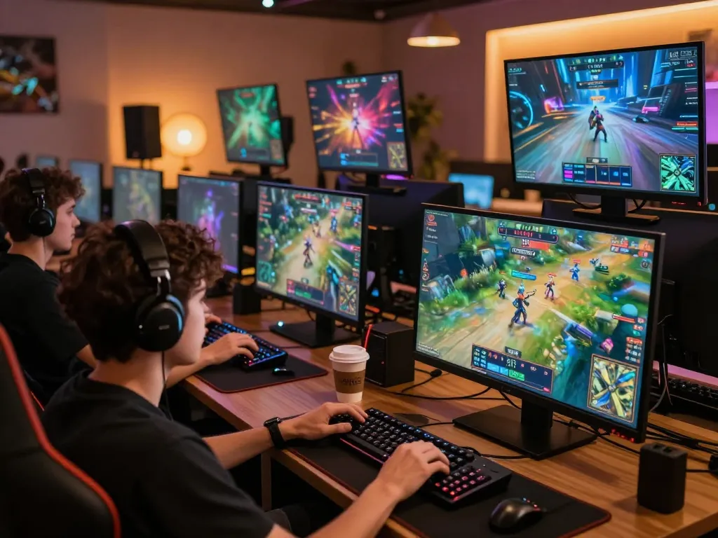 KADAL778 player immersed in online gaming, showcasing a vibrant and engaging setup.