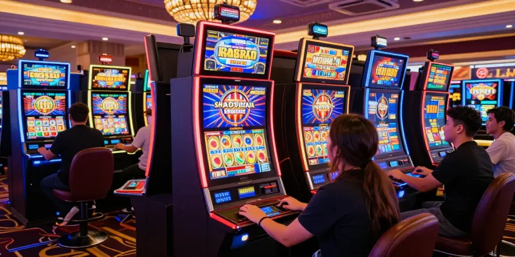 NAGAHOKI303 dalam suasana permainan slot online yang penuh energi dan antusiasme.