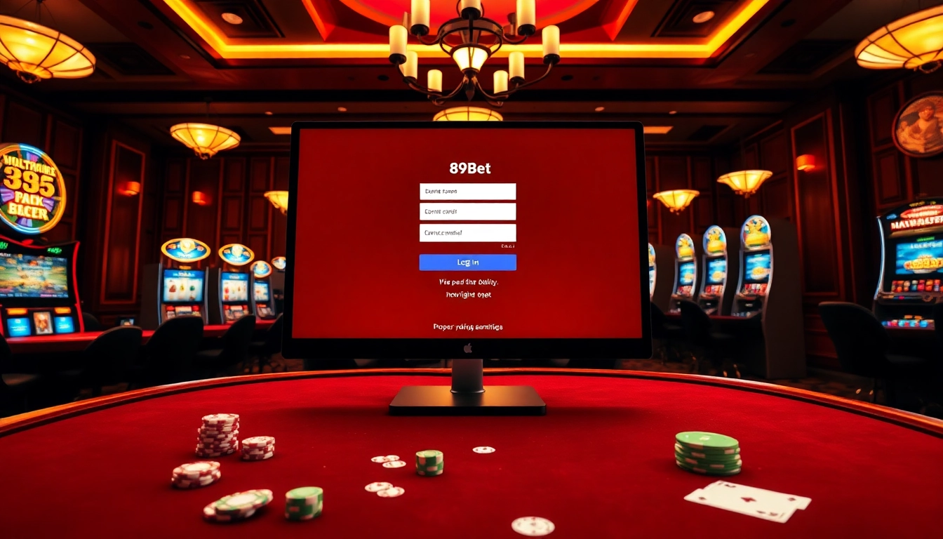 Log in to 89Bet for an exciting online casino experience featuring live betting and games.