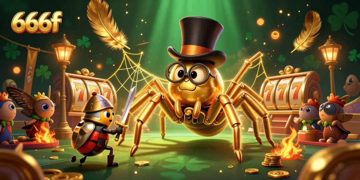Experience the excitement of 666f with a vibrant 3D scene featuring games and characters in a casino setting.