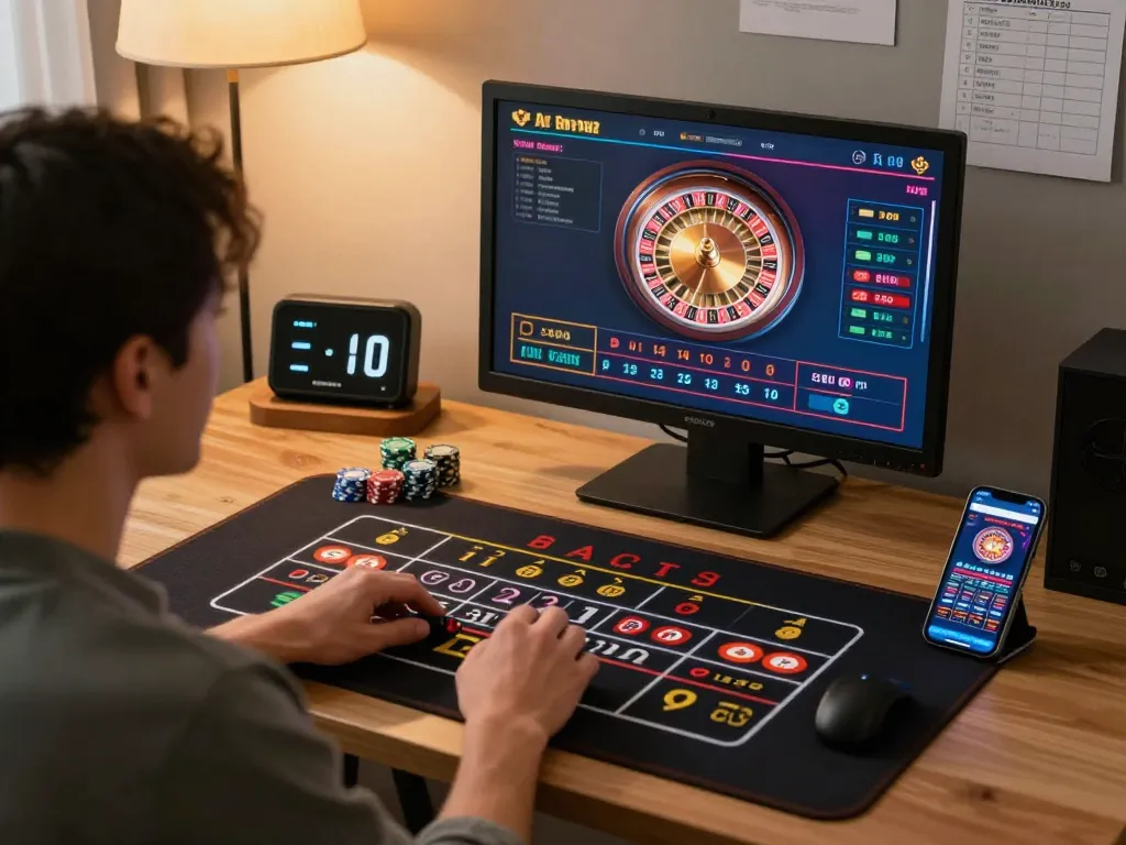 Engage with TR88 strategies at an online roulette game with cozy home setup.