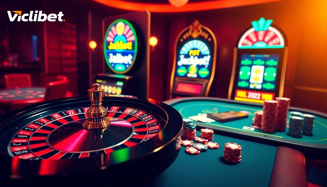 Valbet online platform showcasing vibrant casino tables and winning slot machines.