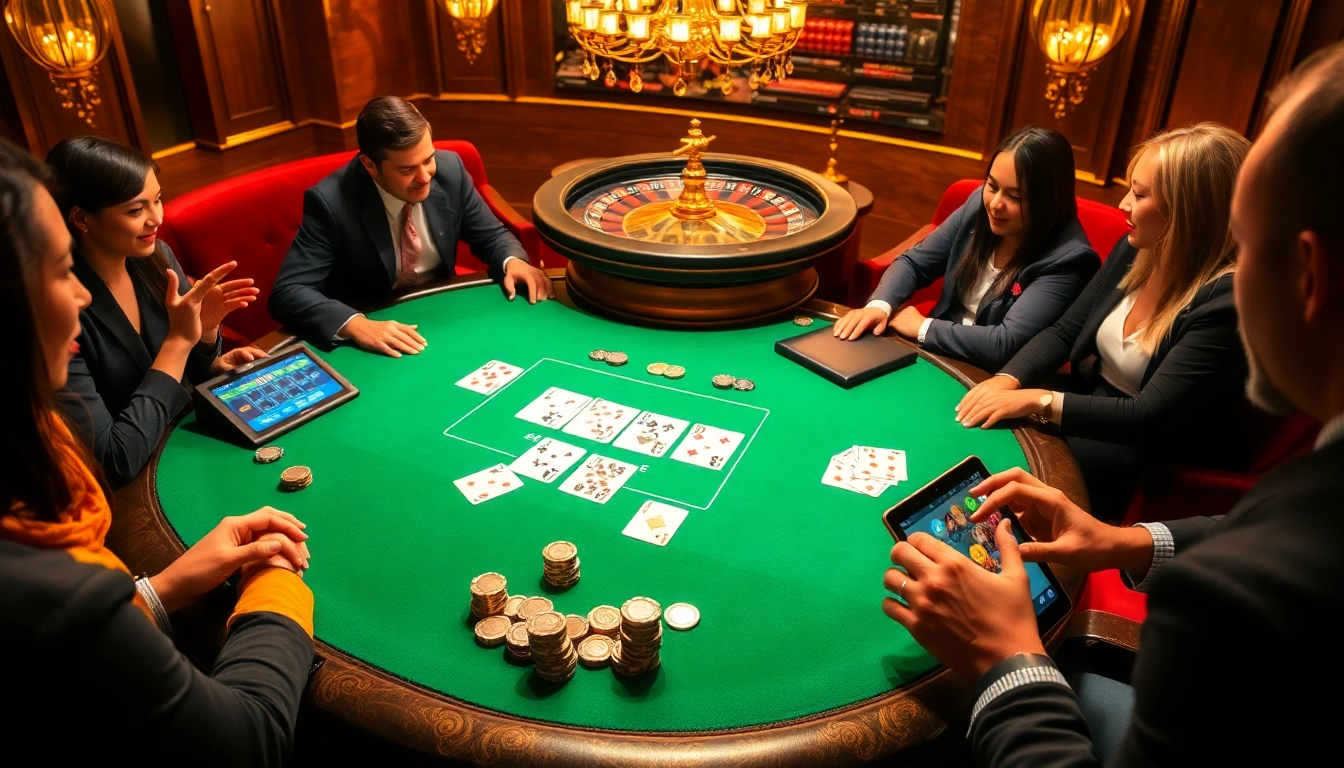 Experience intense poker action at a situs11 gaming table, with players and shiny chips in focus.