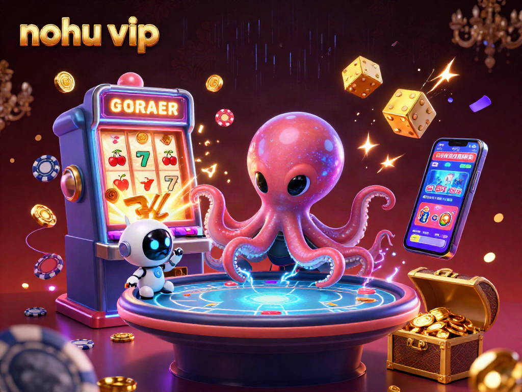 Engage with nohu vip at an exciting cosmic casino adventure with alien characters and vibrant gaming elements.