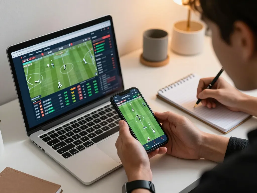 Betting on u88 live sports with focused player analyzing odds on smartphone