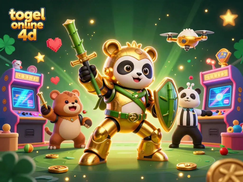 Bermain togel online 4d dengan antusias di sebuah arena digital penuh warna dan elemen permainan menarik