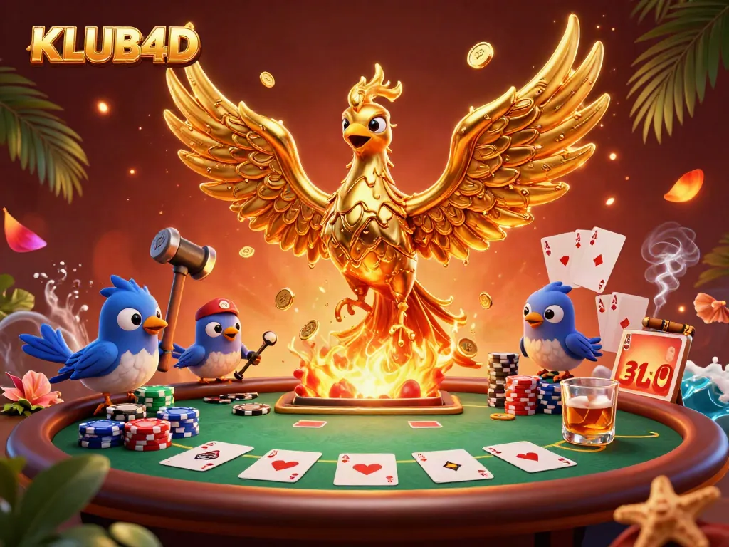 Gali keberuntungan dengan KLUB4D saat phoenix emas mencair membawa hadiah perjudian.