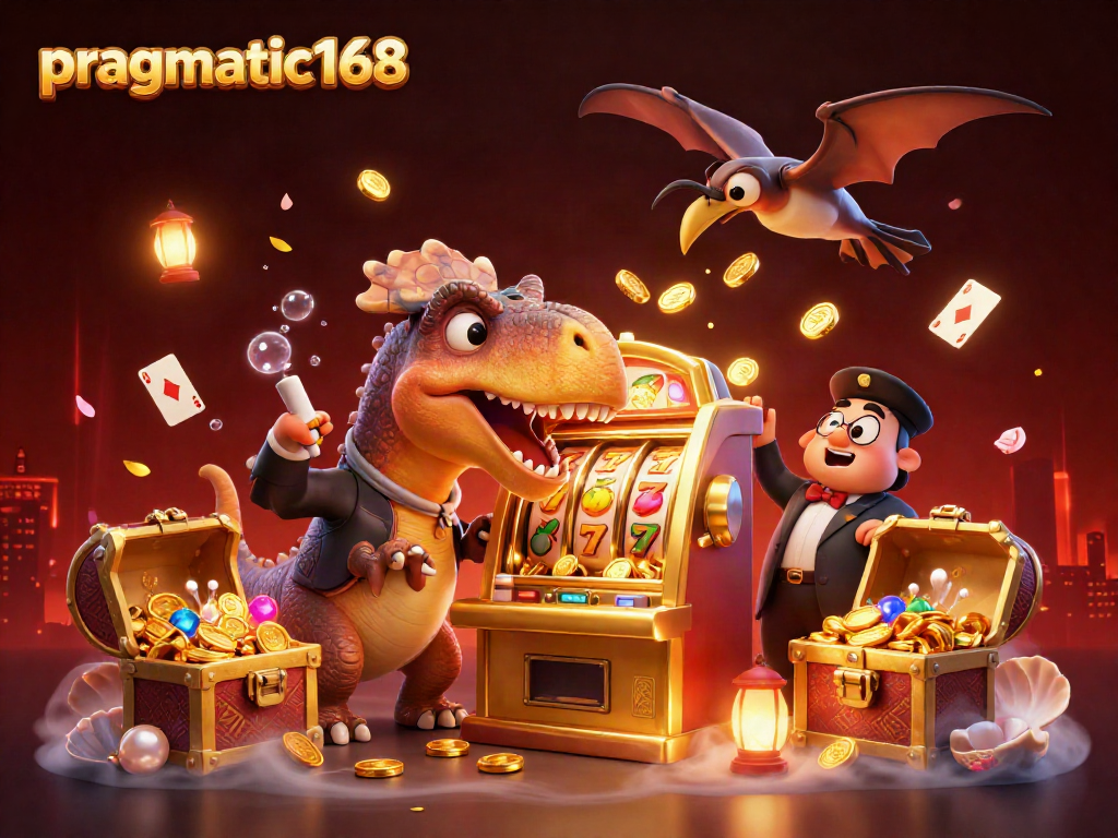 Engage with pragmatic168 as the pachycephalosaurus wins jackpots amidst vibrant casino visuals.